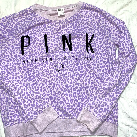 PINK Victoria's Secret Tops - Victoria’s Secret Pink Leopard Crewneck